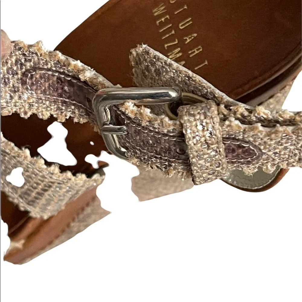 Stuart Weitzman platform tan/brown wedges size 10M